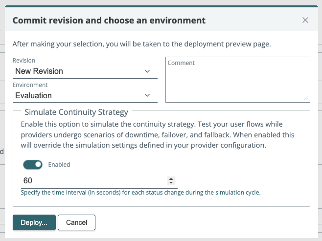 Downtime simulation