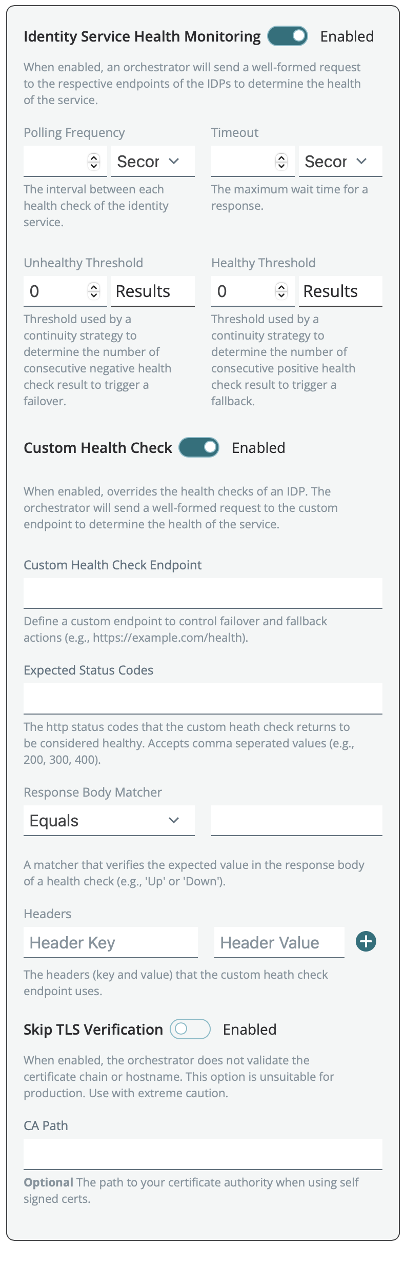 Identity Service Health Monitoring