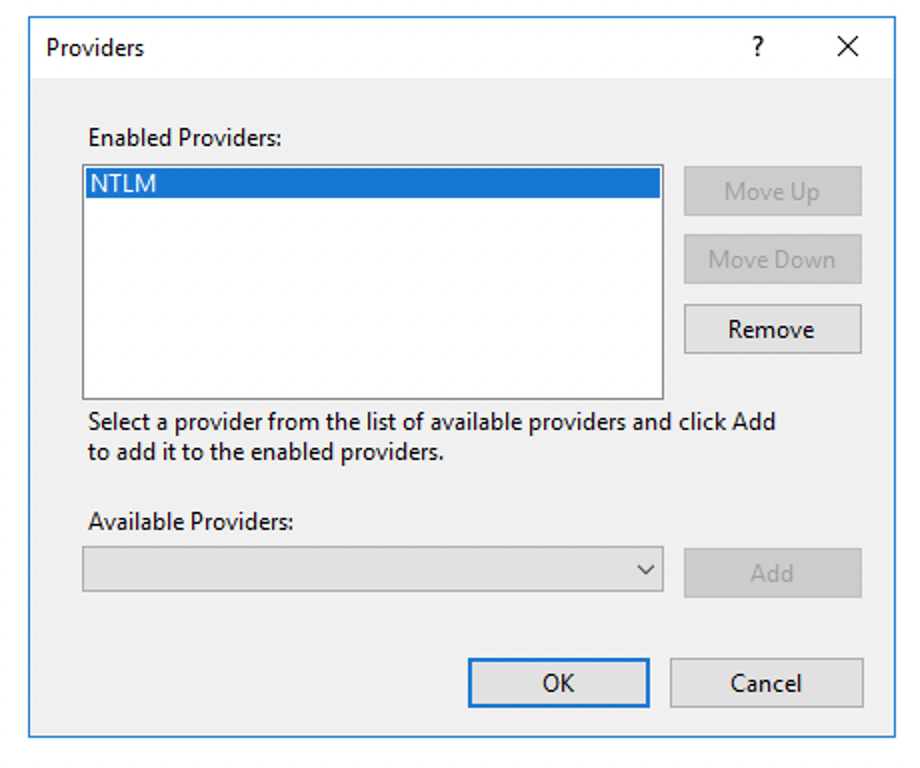 Enabled providers