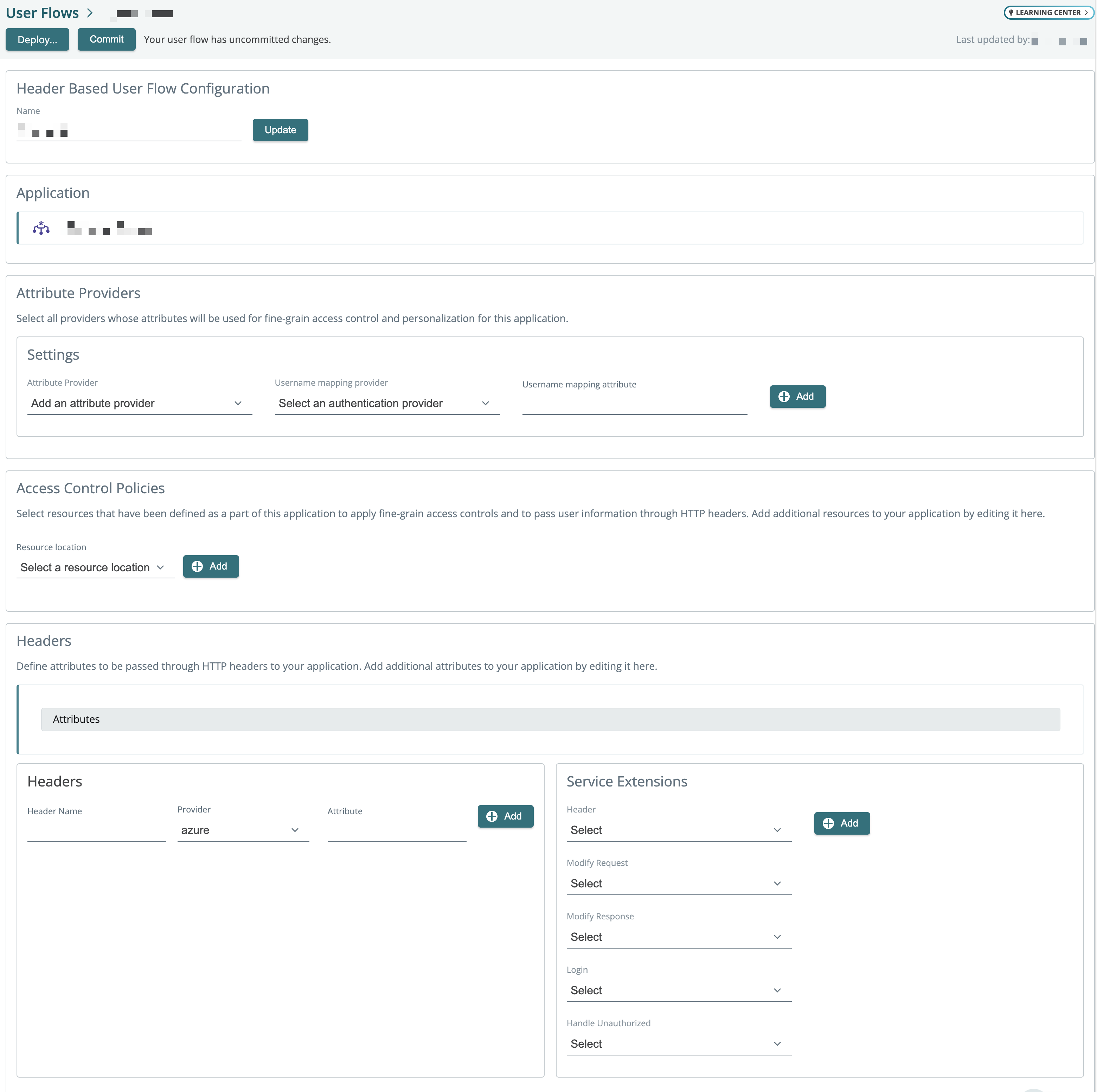 Configuration du flux utilisateur de l’application proxy