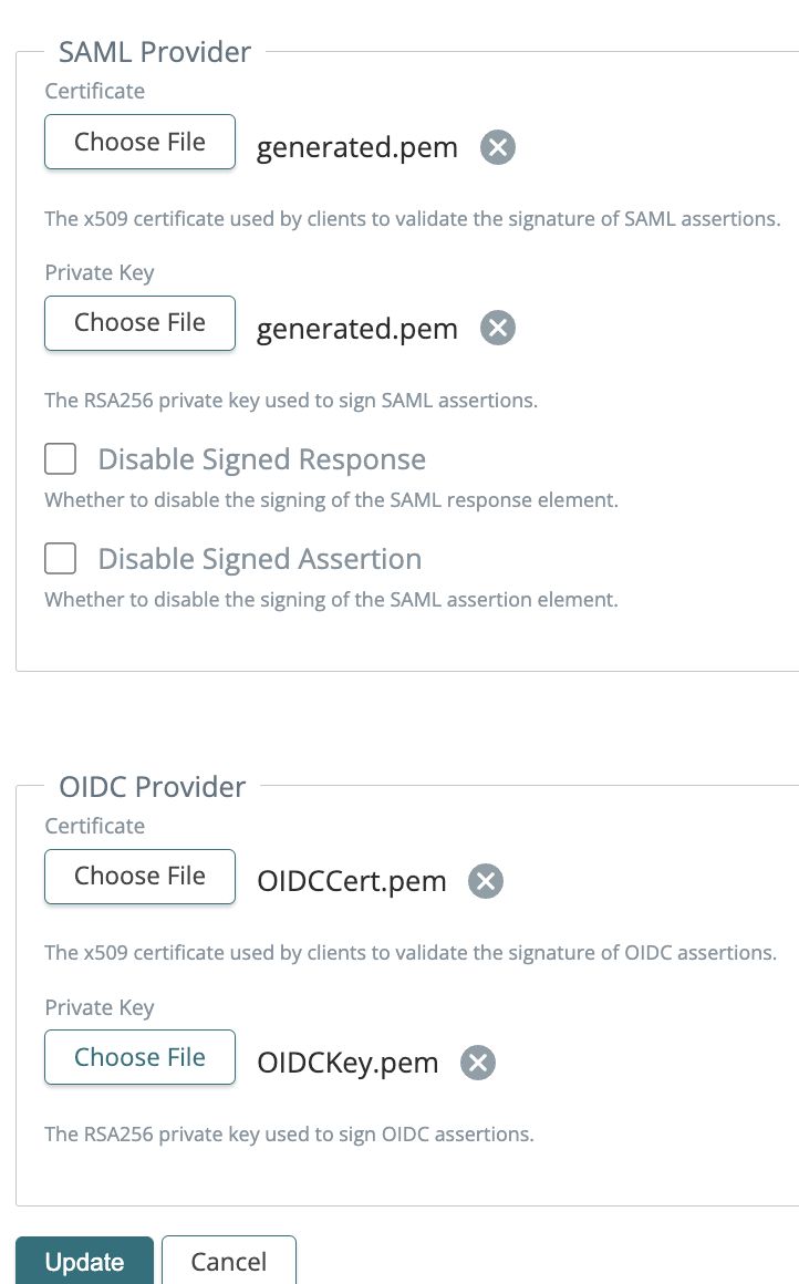 Fournisseurs d’authentification SAML et OIDC