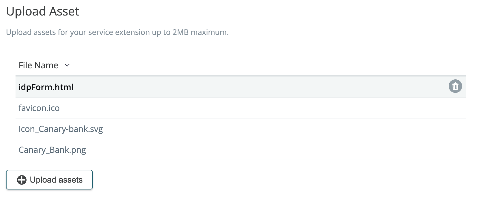 Téléchargement d’actifs