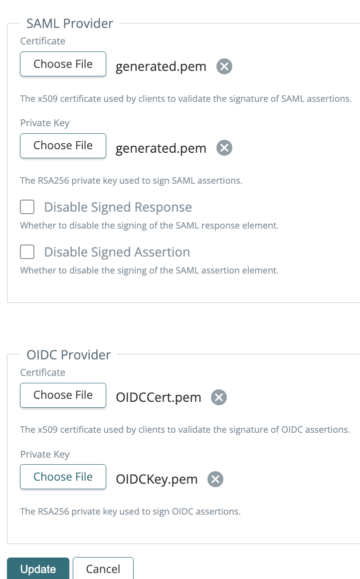 SAML and OIDC auth providers