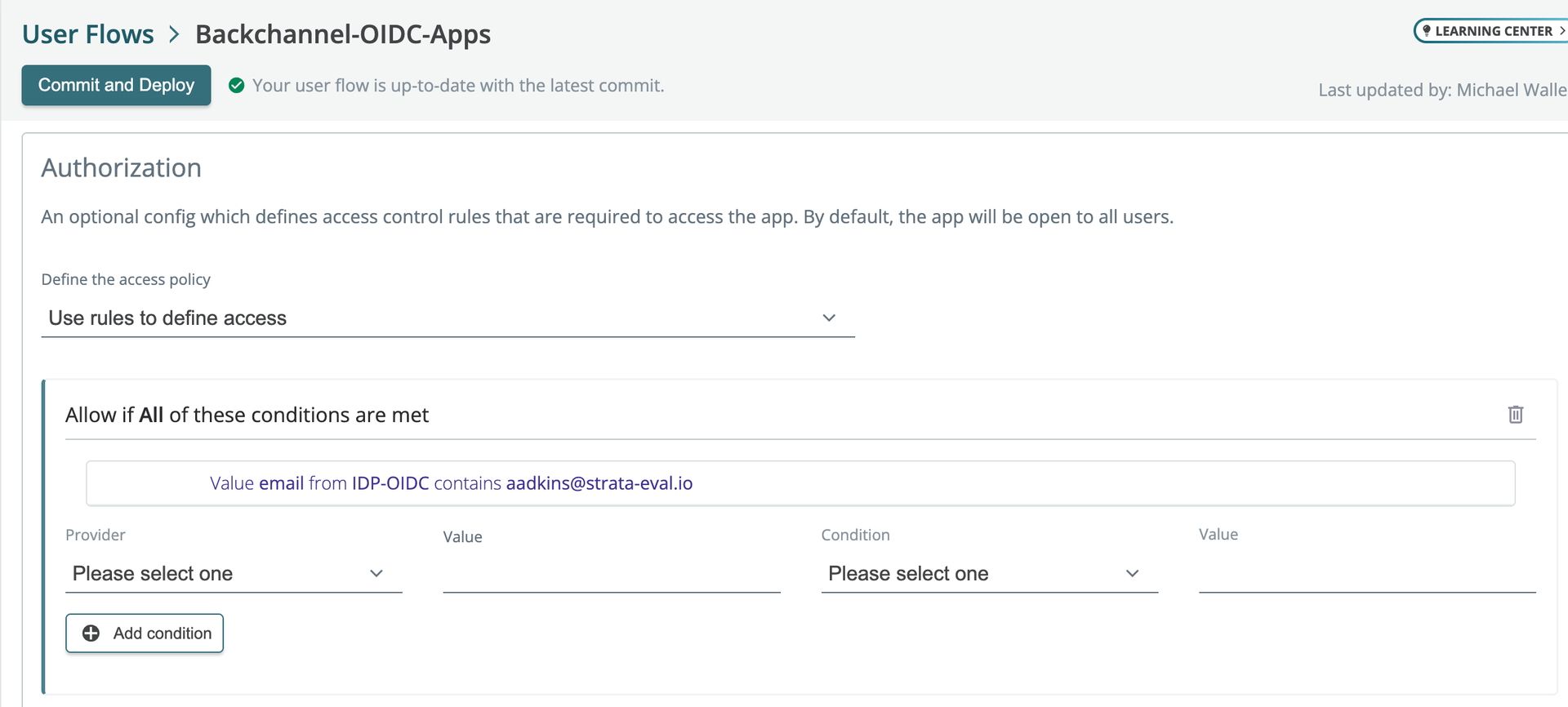 OIDC authorization rules